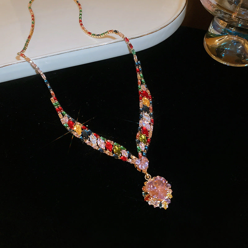 Women's Geometric Flowers Ear Light Luxury Minority Fashion Necklaces