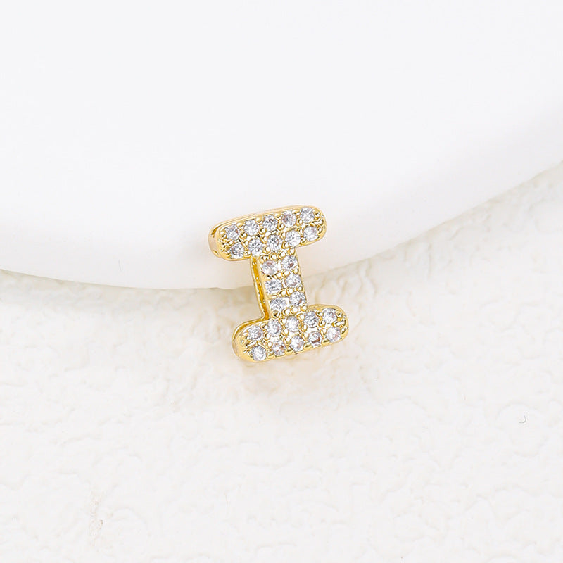 English Letter Small Cute Full Diamond Pendants