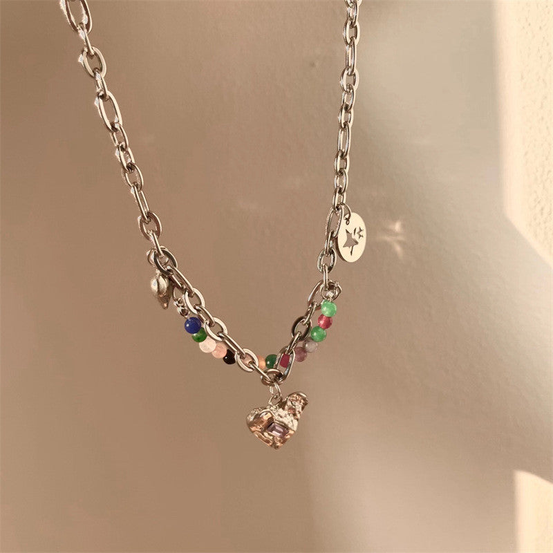 Women's Beads Bow Sweet Elegance Summer Fresh Niche Clavicle Necklaces