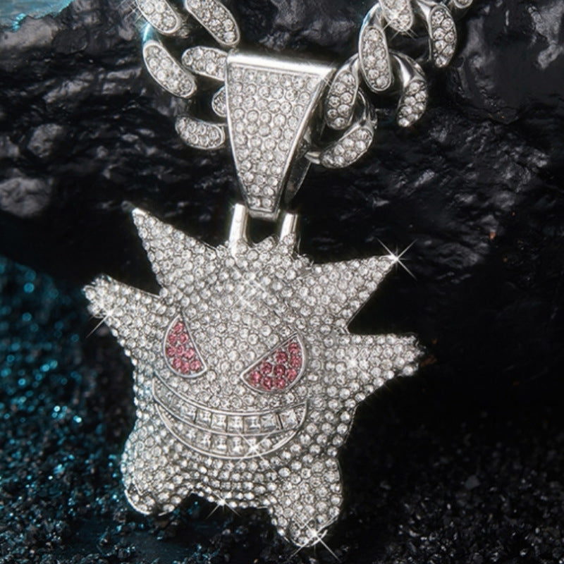Cartoon Hip Hop Diamond Elf Creative Necklace