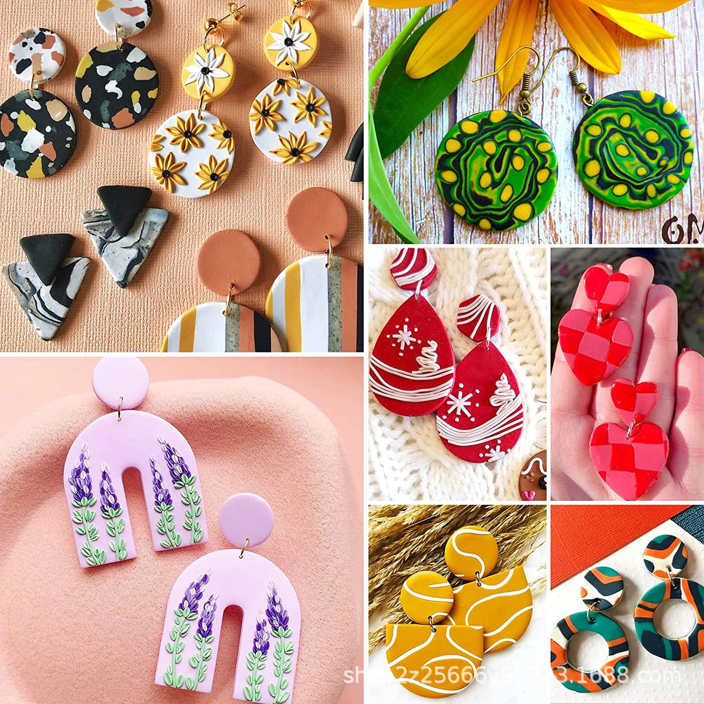 Polymer Cutter With Round Puncher Mold Earrings
