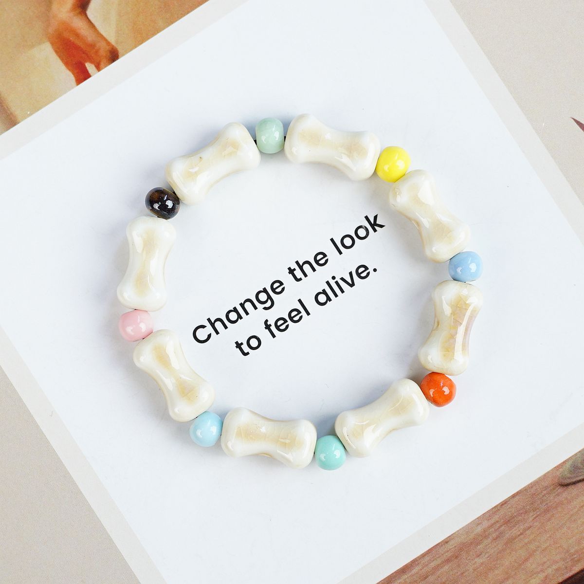 Women's Ceramic Beaded Fresh Antique Ethnic Style Simple For Summer Bracelets