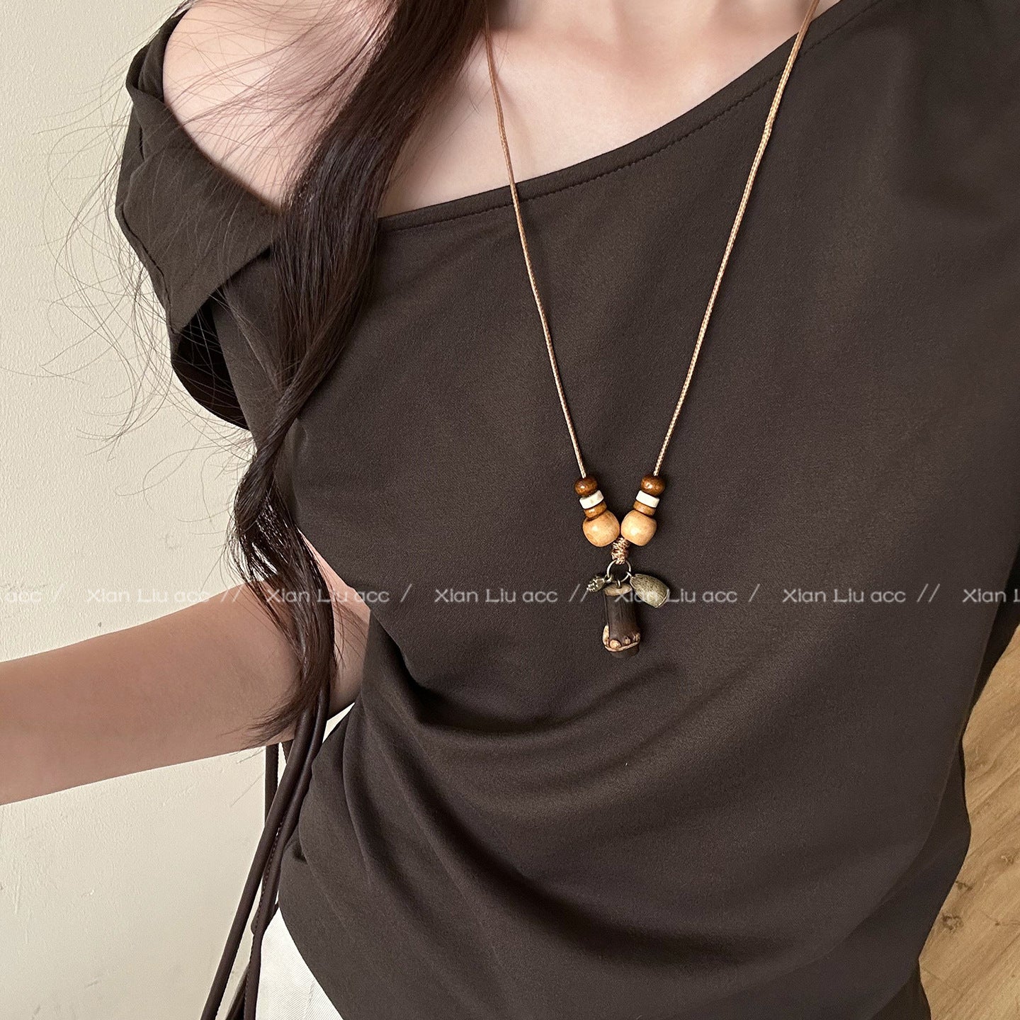 Women's Chinese Zen Bodhi Mushroom For Niche Design Sweater Necklaces