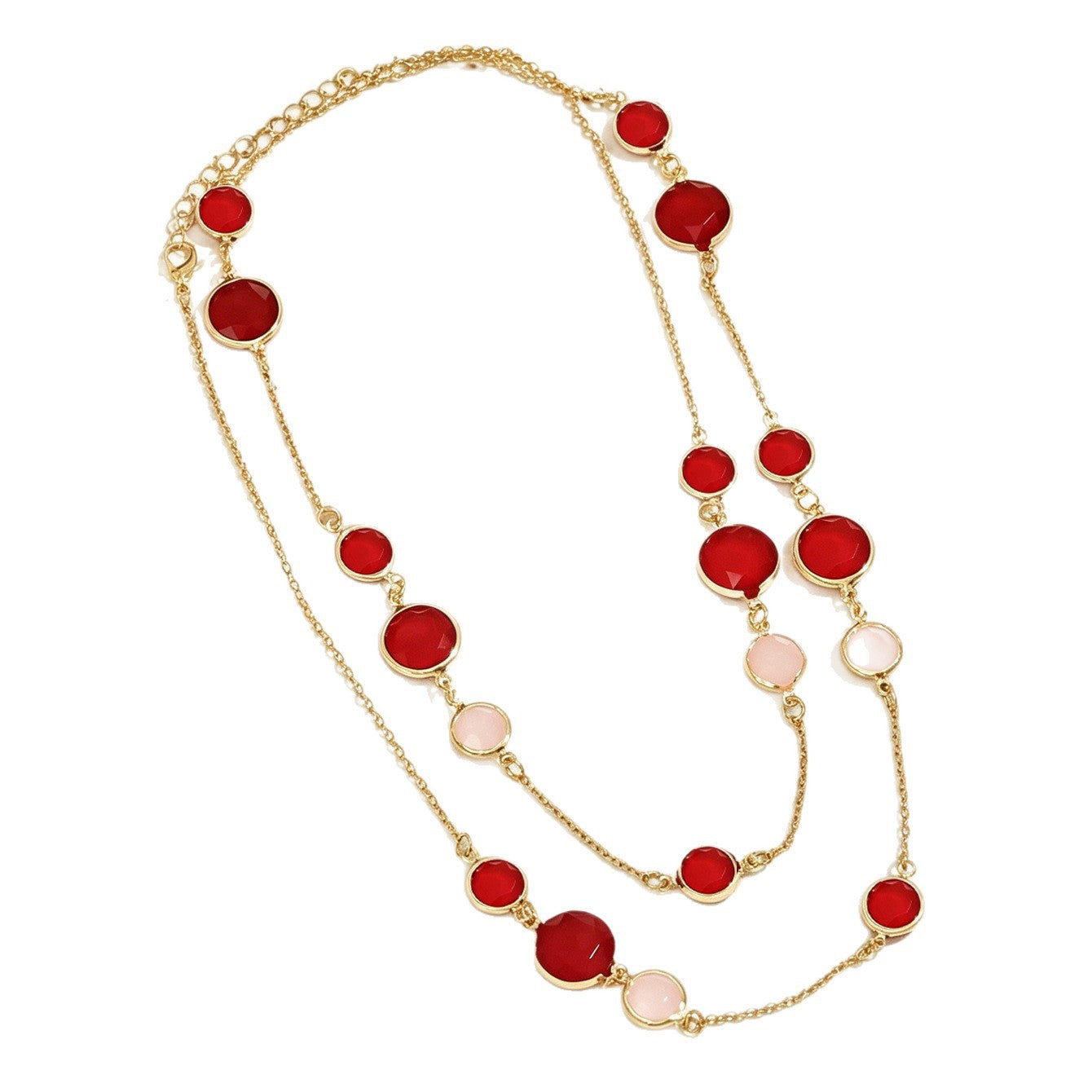 Charming Temperament Multicolor Imitation Gemstone Long Elegant Necklaces