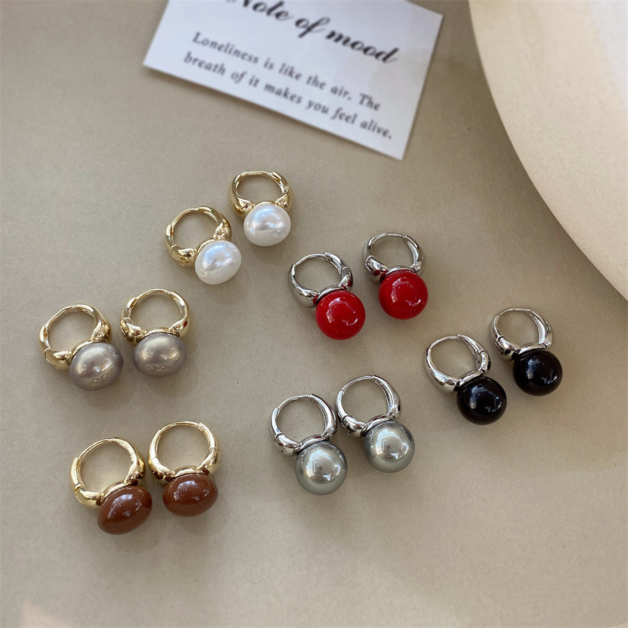 Women's Gold Style Retro Pearl Clip Trendy Light Luxury Simplicity Elegant Rings