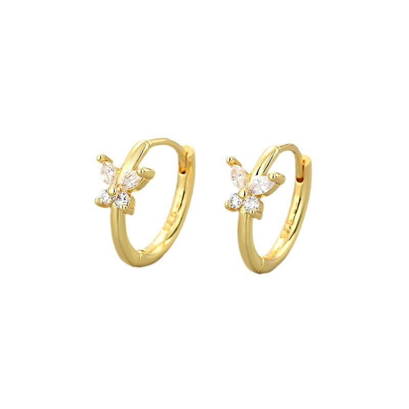Women's Butterfly Light Luxury High-grade Elegant Small Exquisite Stud Earrings