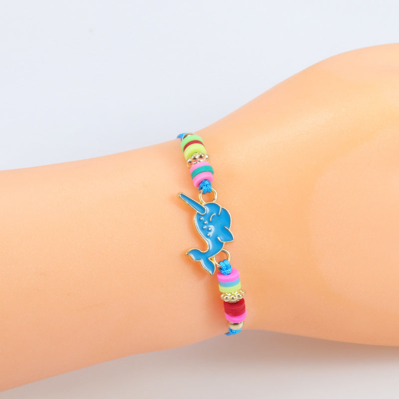 Children's Dinosaur Unicorn Pineapple Rainbow Cartoon Animal Bracelets