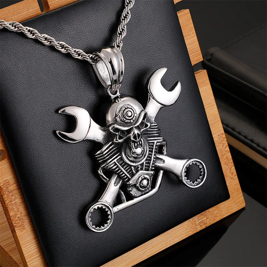 Punk Star Bone Saturn Halo Hipster With Personality Fashion Skull Pendants