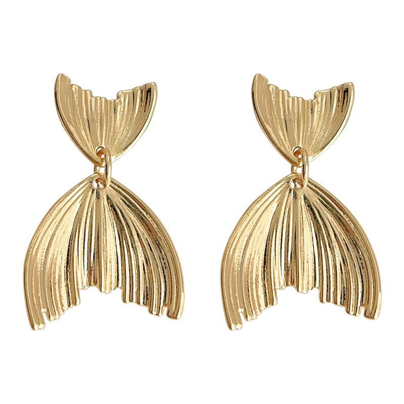 Women's Geometric Metal Exaggerated Ear Design Irregular Elegant Earrings