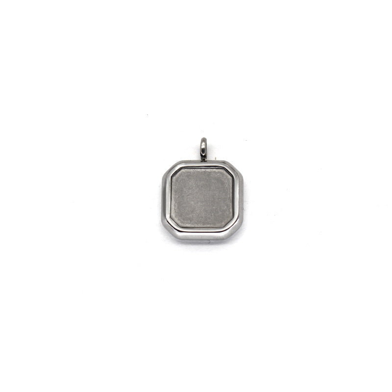 Women's Pattern Lapis Lazuli Titanium Steel Ornament Necklaces