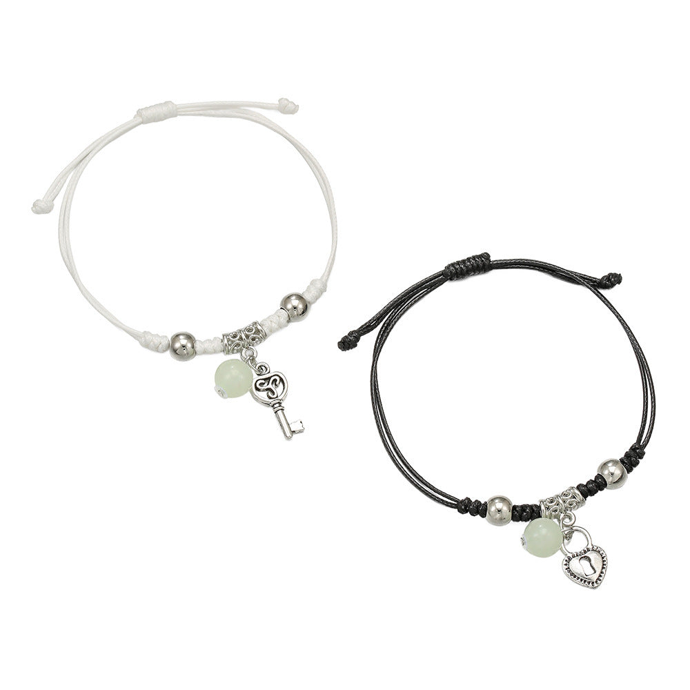 Women's & Men's Luminous Female Two Girlfriends Friendship Korean Fashion Bracelet