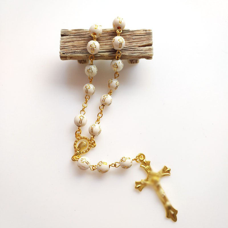 Personalized Tassel Car Interior Cross Beads Pendants