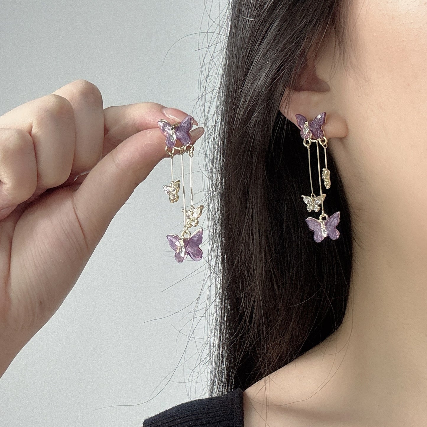 Butterfly Tassel Fashion Personality Affordable Luxury High Earrings