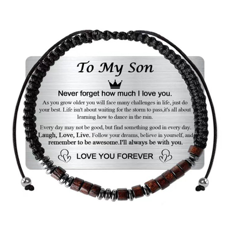 Moss Password Hand-woven Letters Numbers Vintage Bracelets