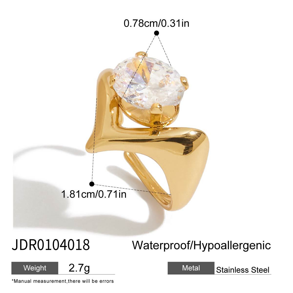 Diamond Light Luxury High-grade Titanium Jewellery Ring