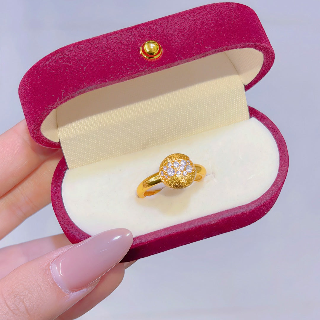 Women's Alluvial Gold Retro Affordable Luxury Design Brass Plated Fashion Ring