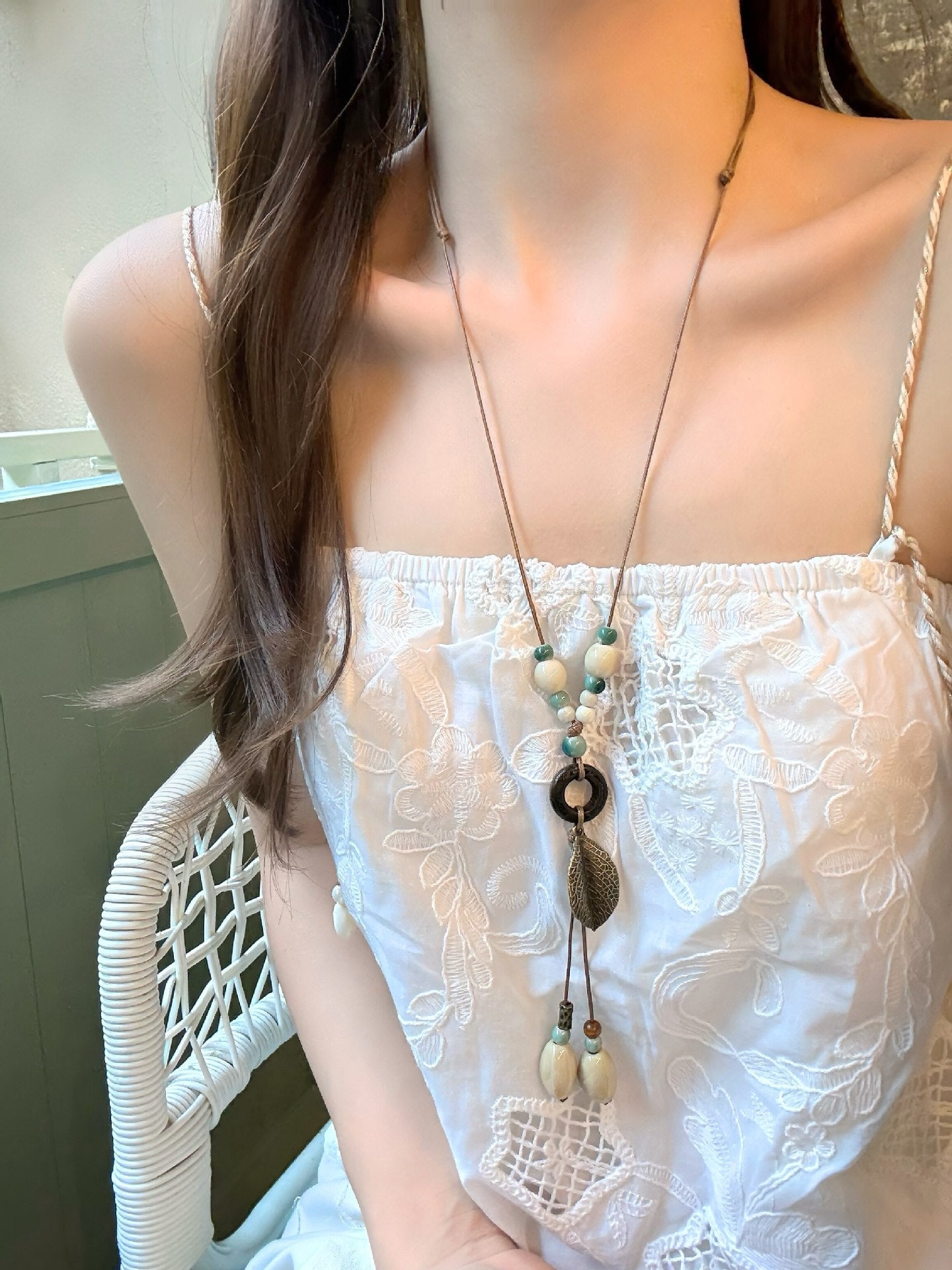 Women's Flower For Light Luxury Minority Design Vintage Sweater Chain Everyday Necklace