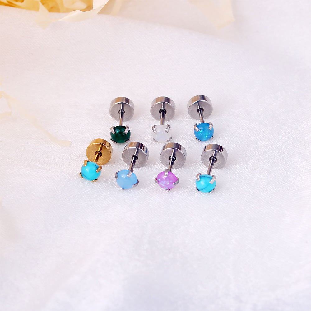 Style Fashion Simple Round Magic Color Earrings