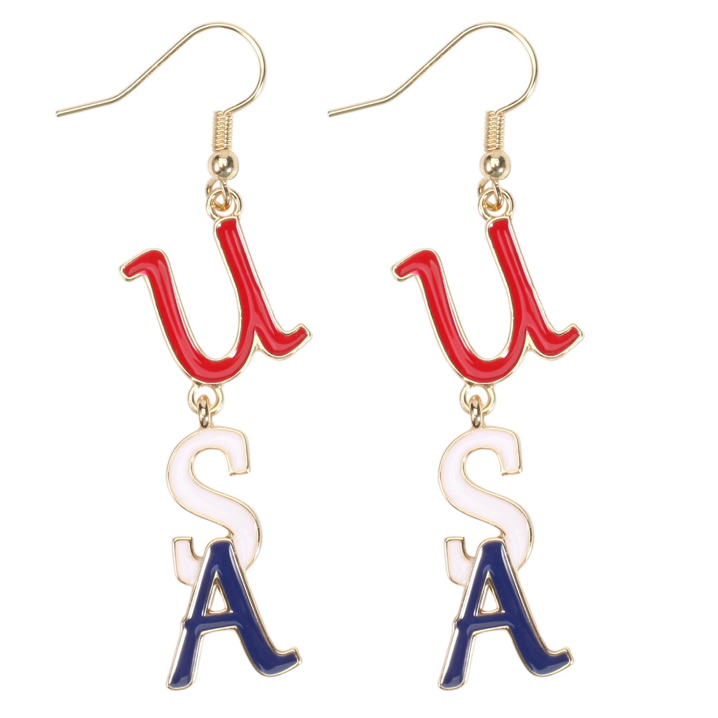 July Flag Independence Day War Veterans Earrings