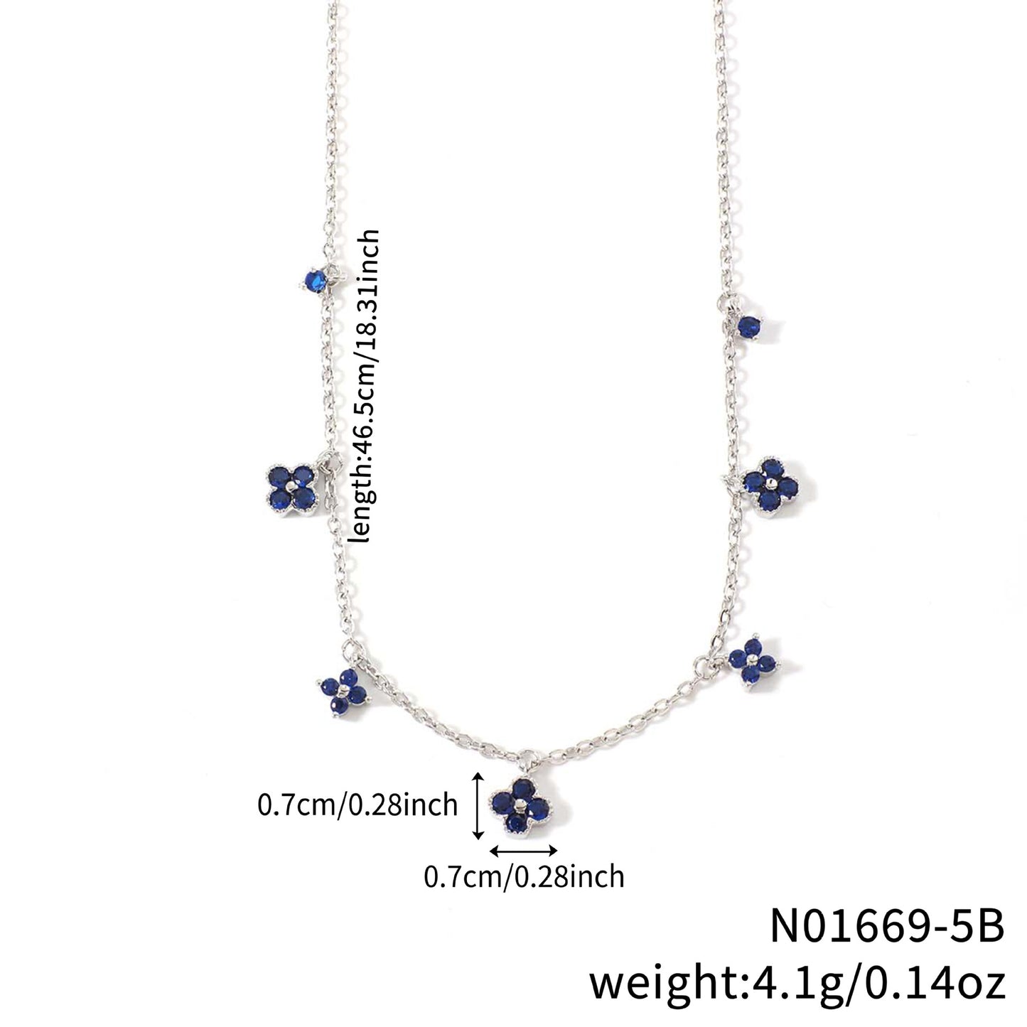 Elegant Light Luxury Clover Four-leaf Flower-shaped Clavicle Chain Necklaces