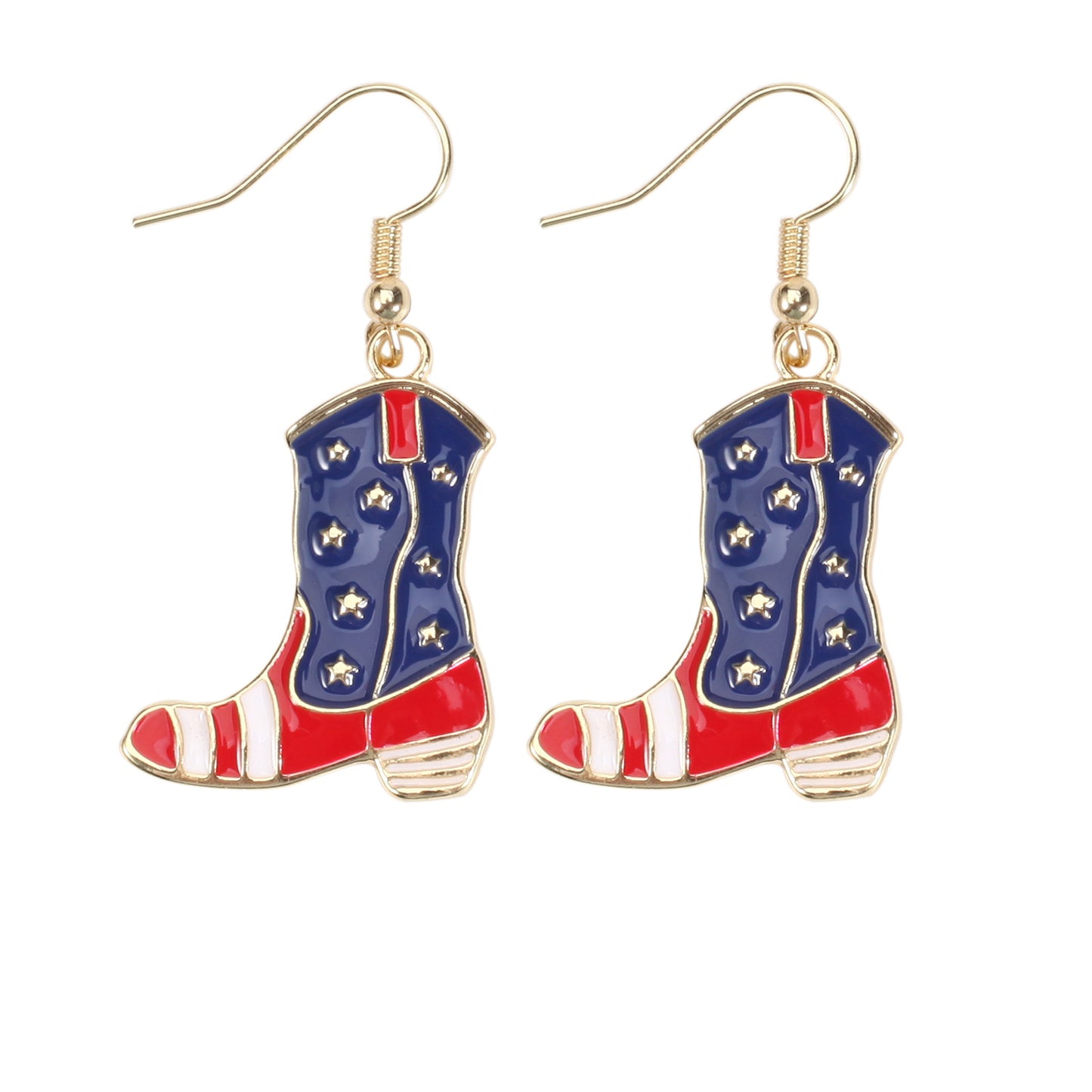 July Flag Independence Day War Veterans Earrings