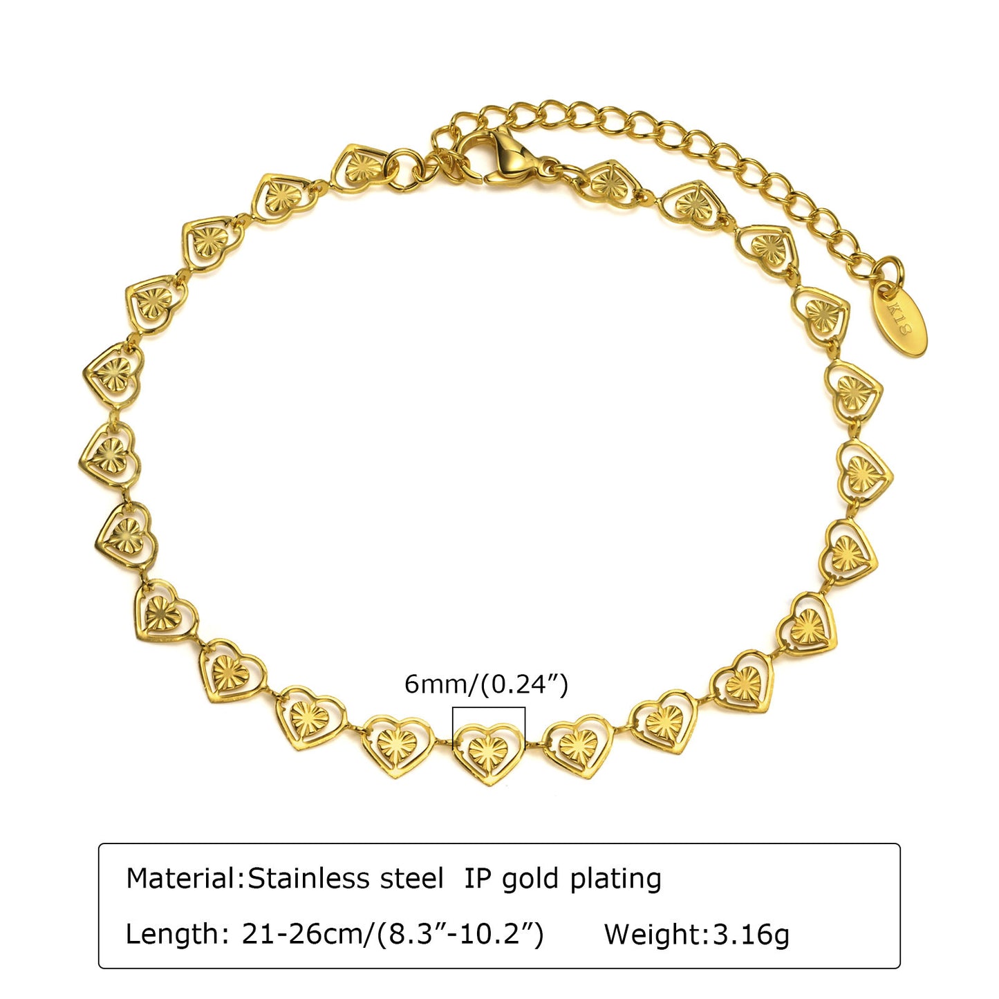 Heart Shape Handmade Chain Clavicle Live Necklaces