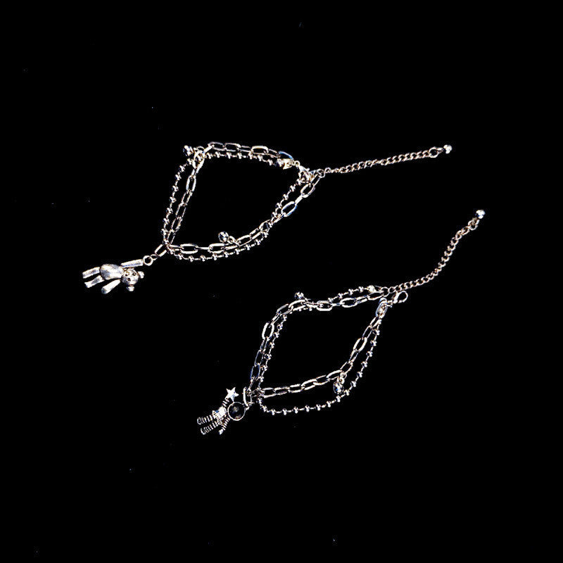 Hop Lucky Tree Retro Titanium Steel Cross Bracelet