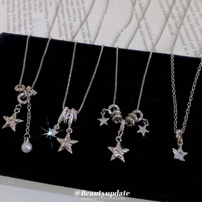 Sier Sparking Zirconium Light Luxury High-grade Clavicle Chain Pendants