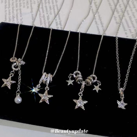Sier Sparking Zirconium Light Luxury High-grade Clavicle Chain Pendants