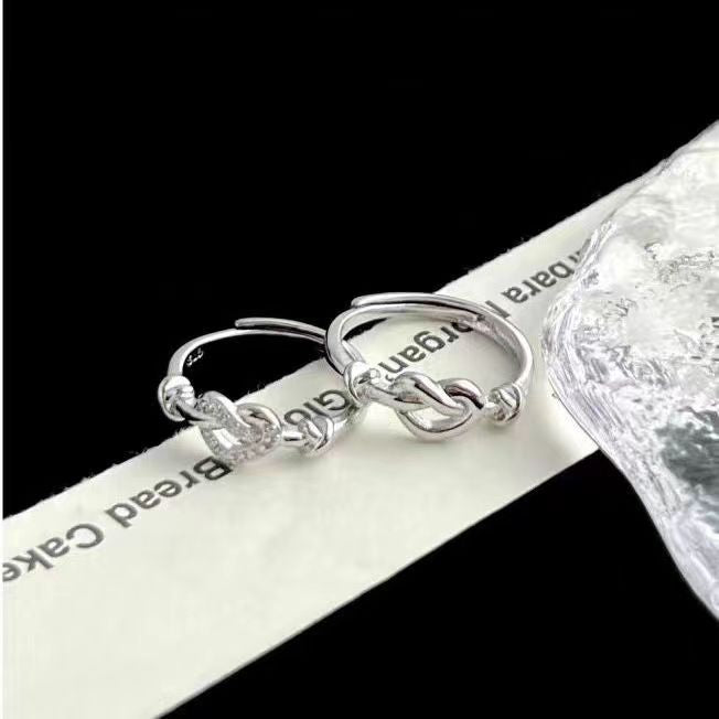 Loving Heart Zircon Girlfriends Couple Fashion Simple High Rings