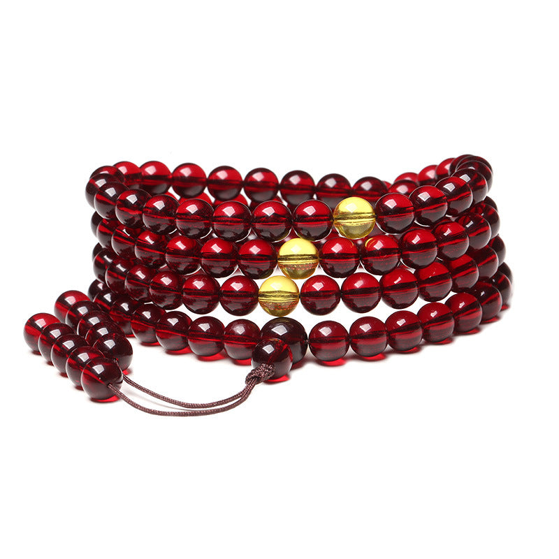 Women's & Men's Blood Amber Beads Beeswax Water Purification Bracelet