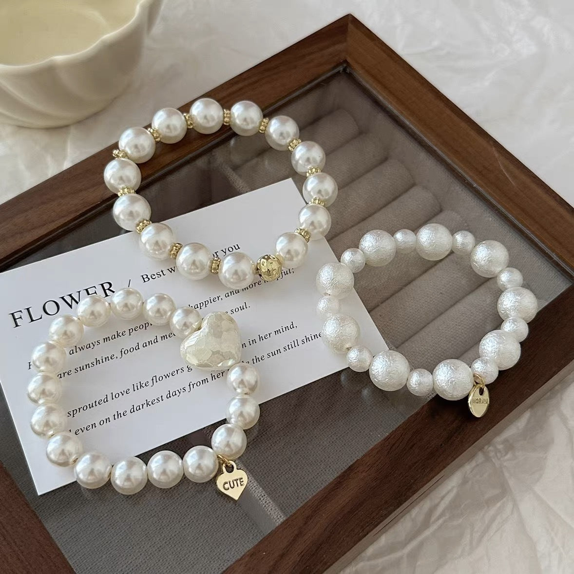 Pearl Hair Band Rubber Elegant Head Rope High Sense Female Bracelet