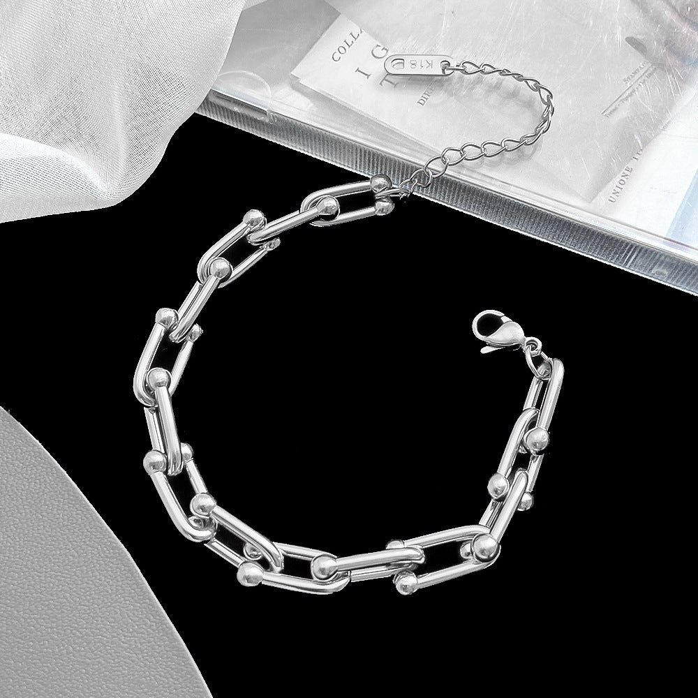 Women's Scenery Surface U-shaped Stitching Chain Pure Necklaces