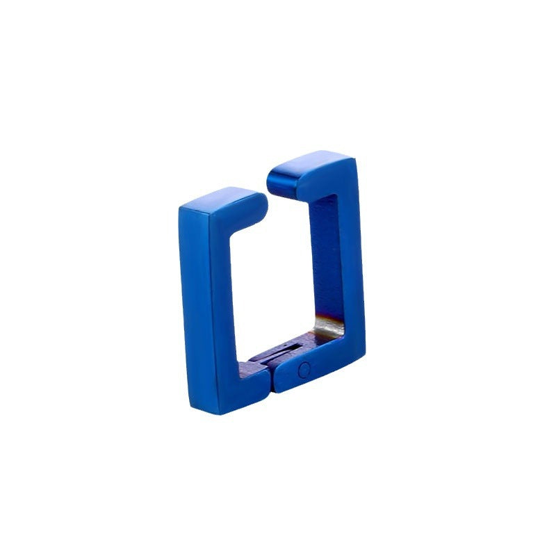 Women's & Men's Titanium Steel Square Clip Stainless Bone Ear Buckle