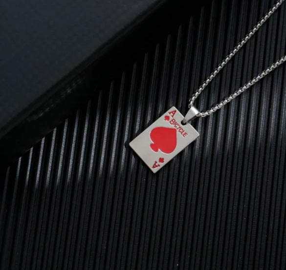 Men's Hop Trendy Cool Letter Korean Style Sweater Chain Necklace