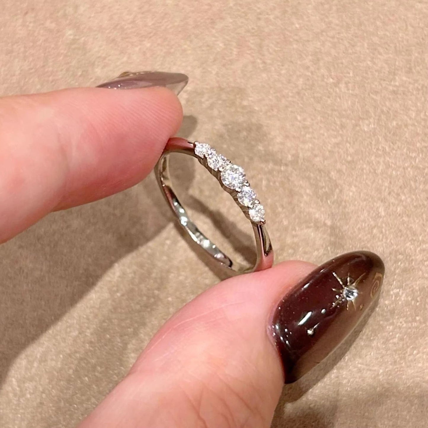 Zircon Simple Female Opening Adjustable Index Finger Light Luxury Rings