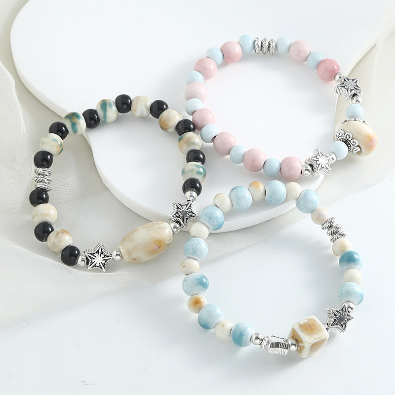 Women's Style Ceramic National Fashion Summer Minority Beaded Night Market Bracelet