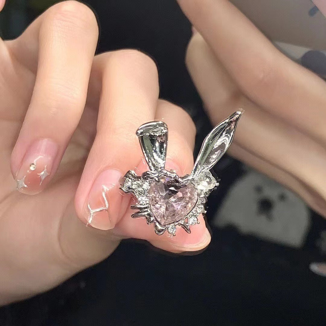Black Cat Little Monster Big Eyes Sweet Cool Cartoon Cute Ring