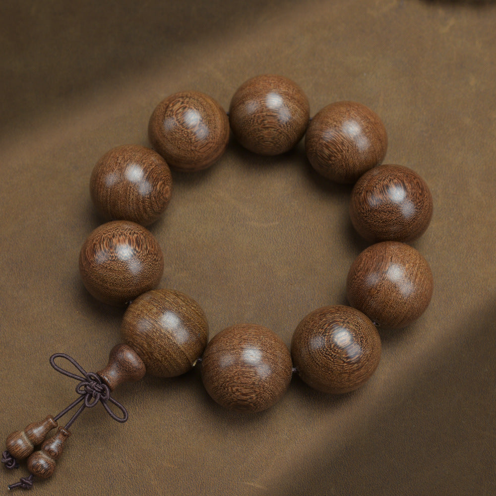 Men's Loose Round Beads Pieces Prayer Silkwood Bracelets