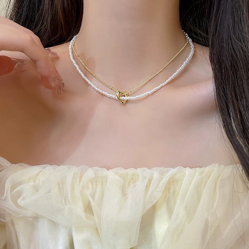 Women's Golden Bean Clavicle Chain Light Luxury Necklaces