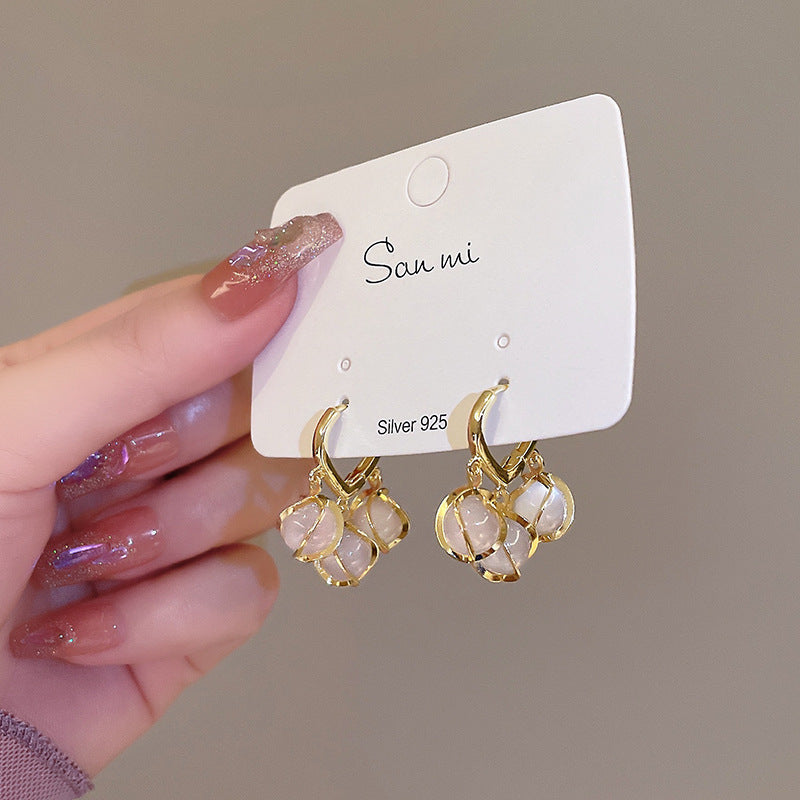 Opal Love Clip Niche Temperament High-grade Light Ear Buckle