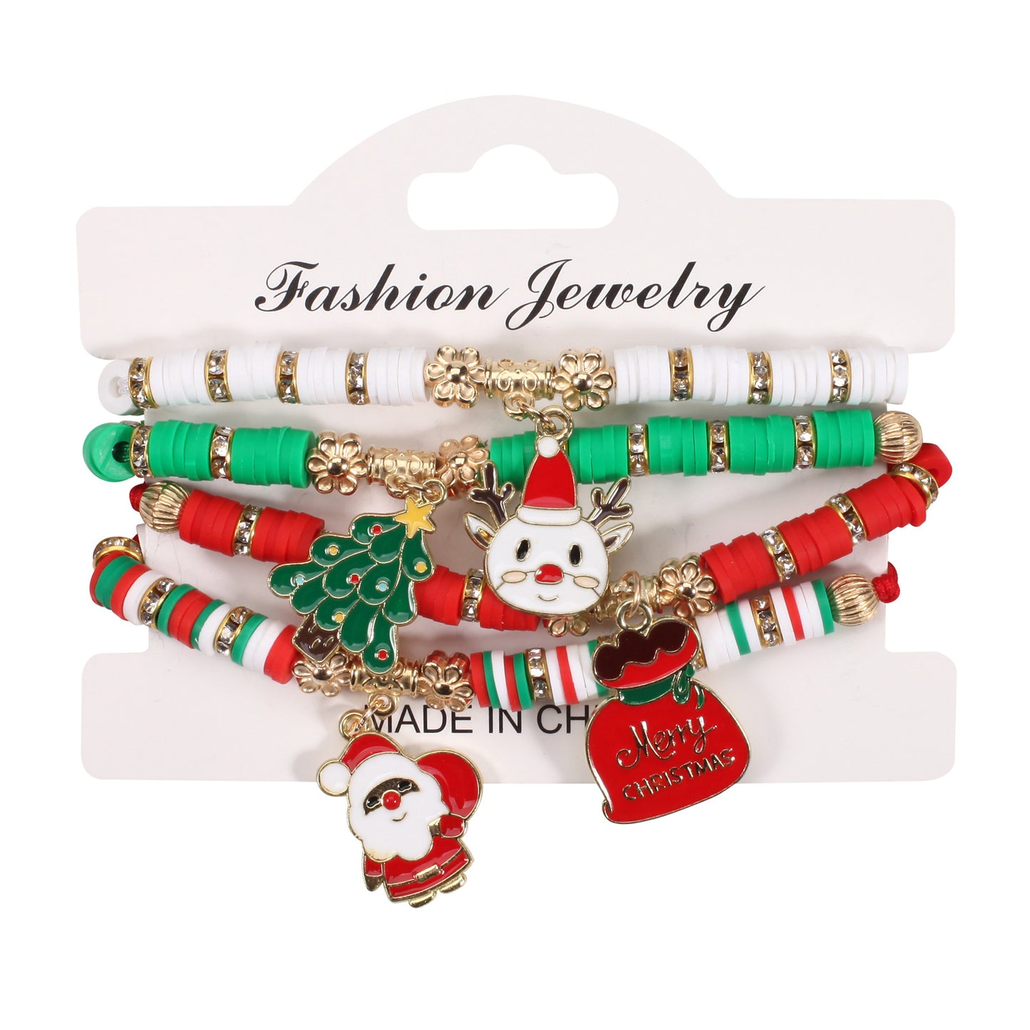 Adjustable Snowman Tree Old Man Antlers Bracelets