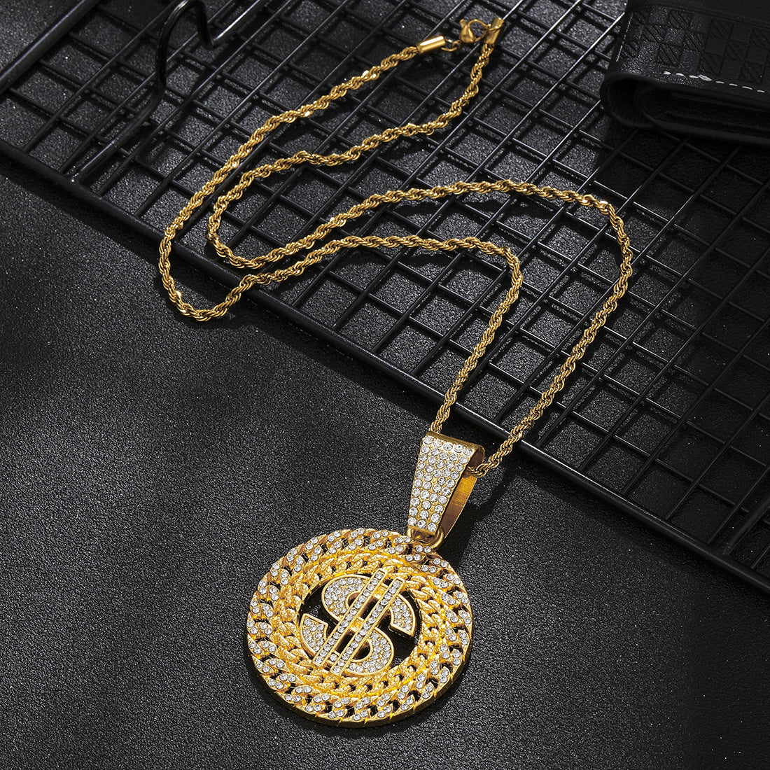 Men's Hop Style Personalized Dollar Diamond Cuban Pendants