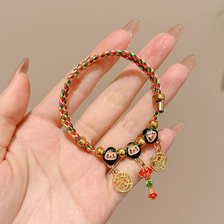Women's & Men's Colorful Braided Rope Thread Design Simple Bracelet