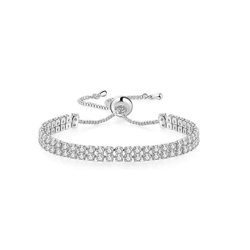 Suit Zircon Tennis Pull Single Row Diamond Bracelet