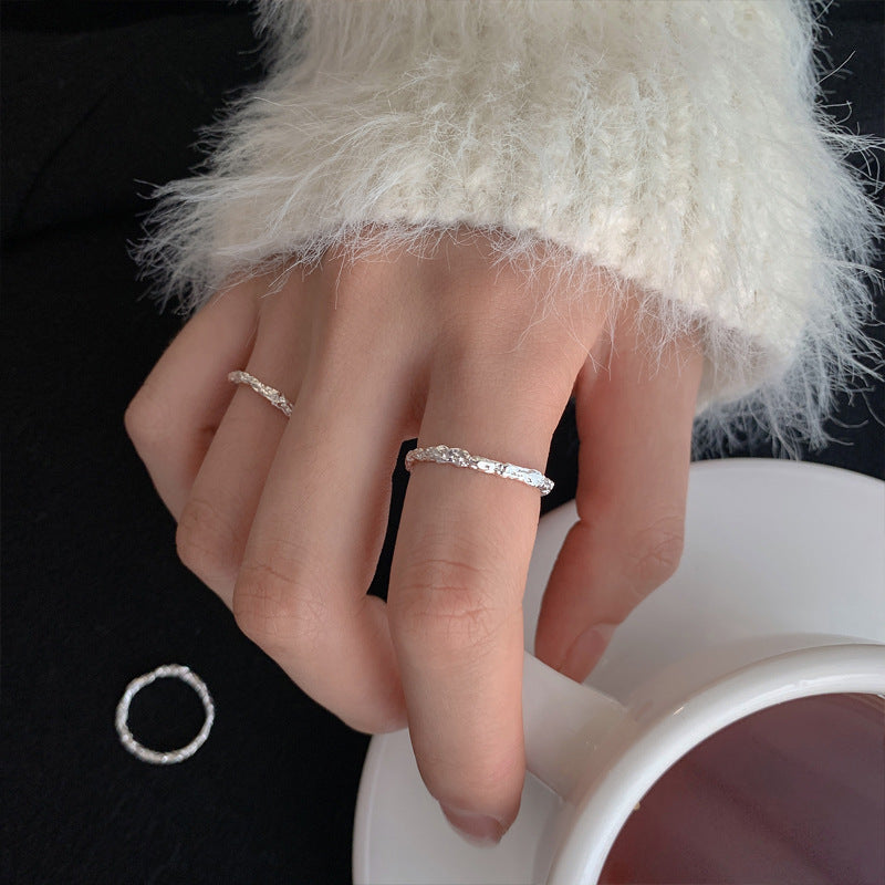 Women's Staggered Open Simple Design Fashion Personality Rings