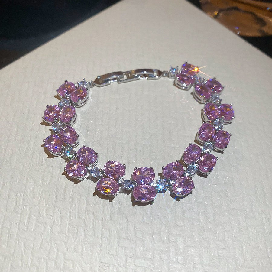 Sweet Pink Zircon Korean Artsy Light Bracelet