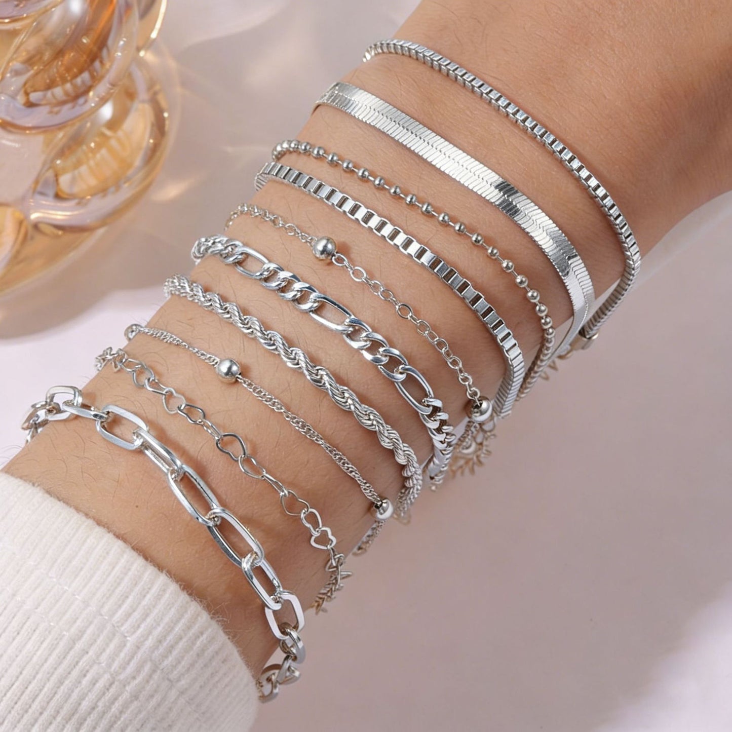 Charming Twist Glossy Irregular Punk Suit Bracelets