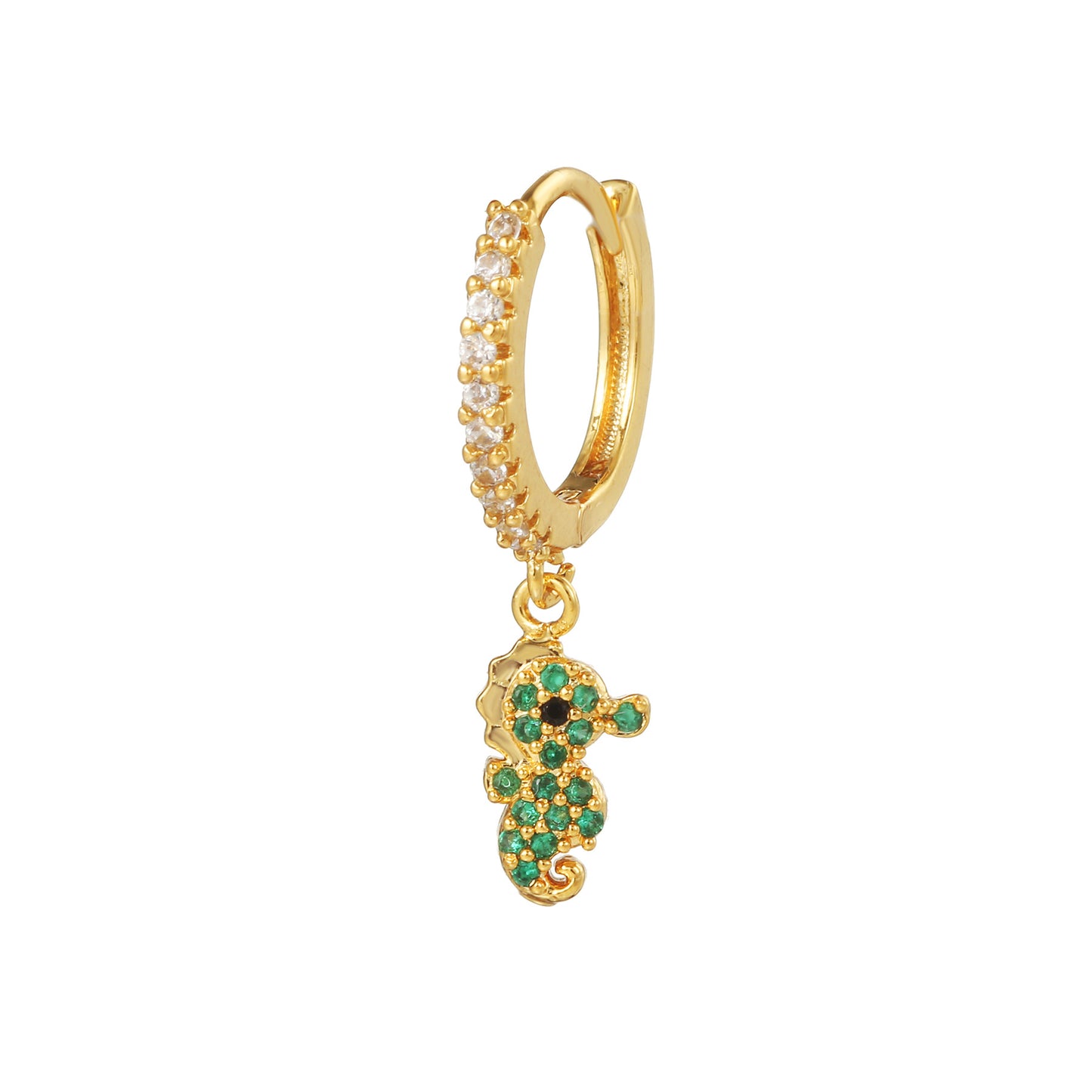 Micro Inlaid Zircon Personalized Love Heart-shaped Design Cold Ear Buckle