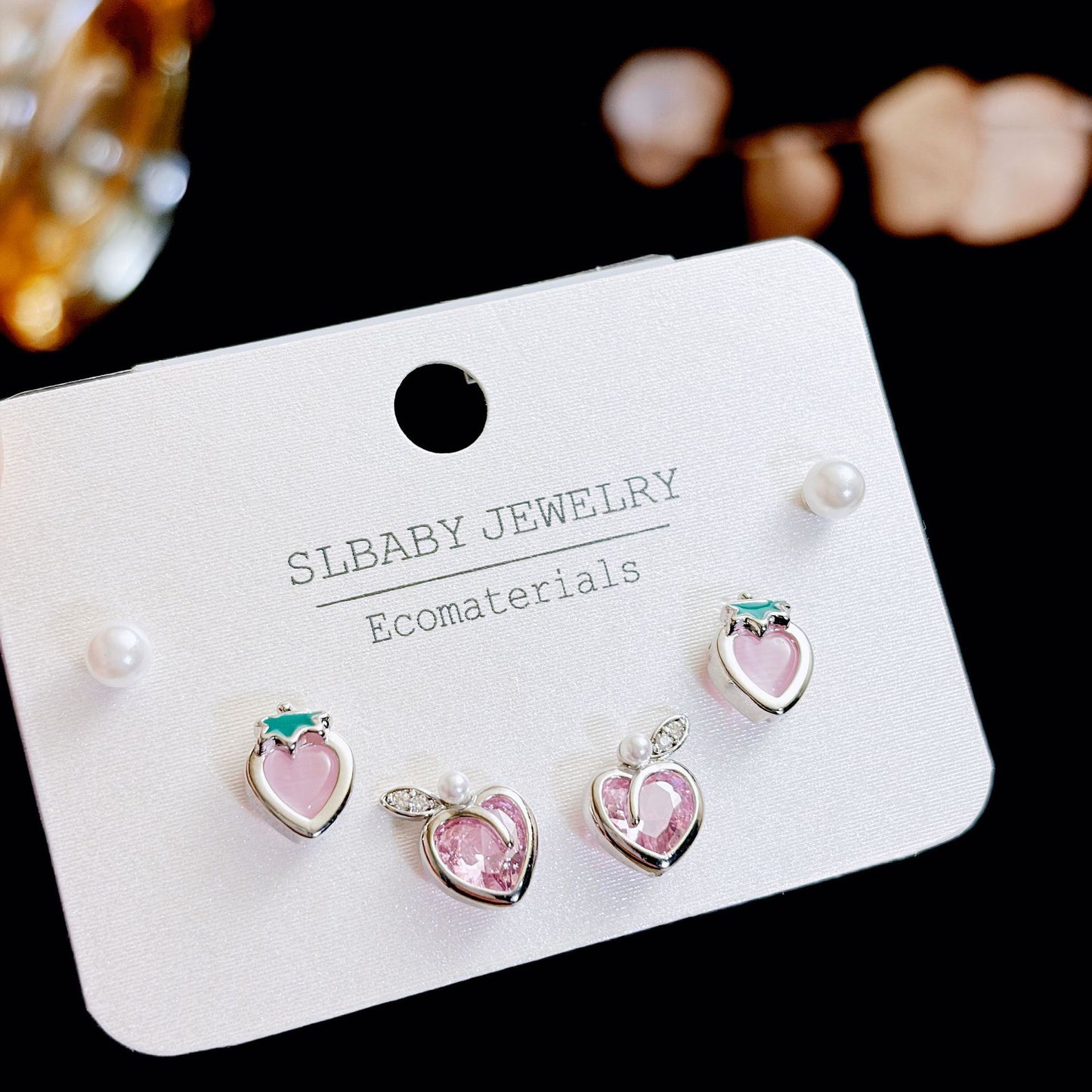 Women's Needle Simple Series Three Pairs Storage Ear Rings